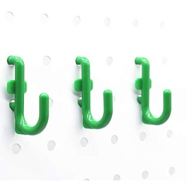 Imagem de Colorstorm Kit de ganchos Pegboard J ganchos sortidos ganchos verdes (100, verde)
