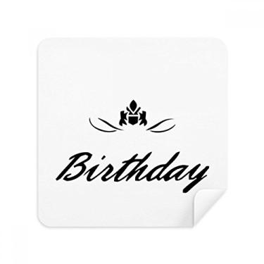 Imagem de Happy Birthday Presents Blessing Beautiful Glasses Pano de limpeza de tela Tecido de camurça Pacote com 2