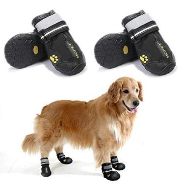 Imagem de Sapatos de cachorro para botas de cachorro respiráveis à prova d'água com alças refletivas ajustáveis para verão durável antiderrapante botas para cães para cães grandes