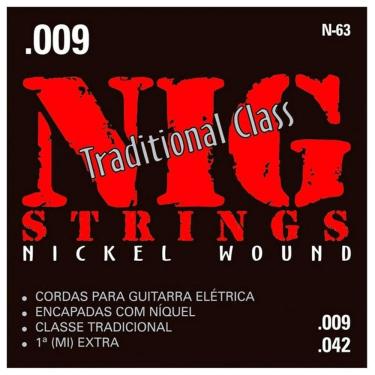Imagem de Encordamento Para Guitarra Elétrica .009 N63 Nig