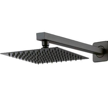 Imagem de Ducha Chuveiro Inox 30cm Com Braço 40cm Mundaú Pingoo.casa - Preto