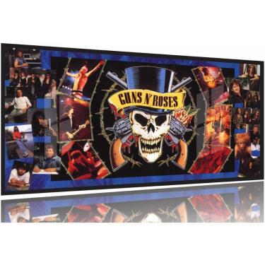 Imagem de Quadro Decorativo Guns N Roses Poster 130x60 Moldura Preta 2x2
