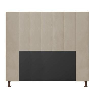 Imagem de Cabeceira Cama Box Casal 140cm Suede Bege