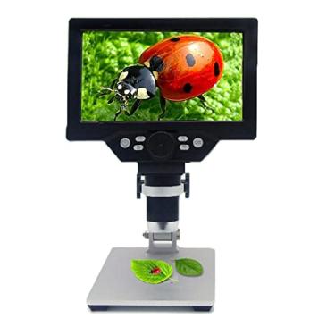 Imagem de Microscópio Adaptador G1200 1200X Microscópio Digital 12MP 7 polegadas Grande Acessórios para Microscópio Display LCD (Cor: com Bbattery)