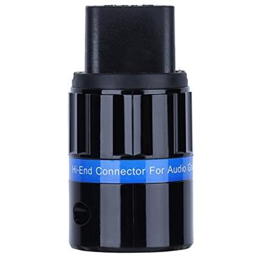 Imagem de Plugue e conector IEC, plugue de conector de cobre puro F124G C19 banhado a ouro plugue conector IEC 100-250V para cabos e fios de 6 mm a 20 mm