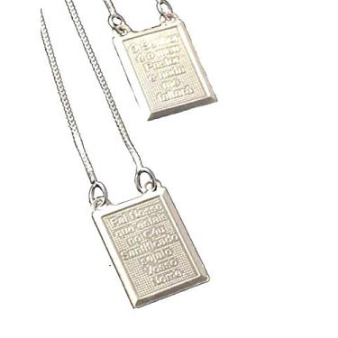 Imagem de Escapulario Prata 925 80cm Medalha 10x14