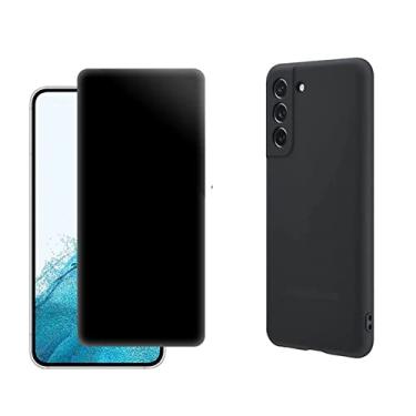 Imagem de Kit Capa Capinha Silicone Aveludada e Pelicula Privativa Compatível Samsung Galaxy S21 Plus