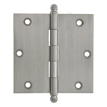 Imagem de idh by St. Simons 82525-015 Dobradiças de armário de latão sólido de qualidade profissional de 5,8 cm (par), 5,8 x 5,8 cm, níquel acetinado