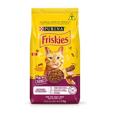 Imagem de Purina Friskies Ração Gatos Castrados Friskies Mix De Carne 3Kg