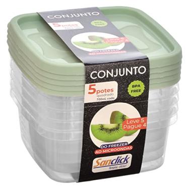 Imagem de Conjunto Com Leve 5 Pague 4 Potes Quadrados Graduados 700 ml