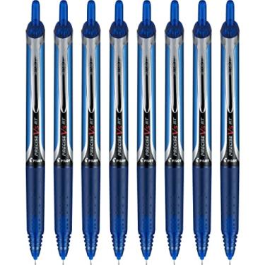 Imagem de Pilot, Canetas esferográficas precisas V5 RT recarregáveis e retráteis, ponta extrafina 0,5 mm, azul, pacote com 8