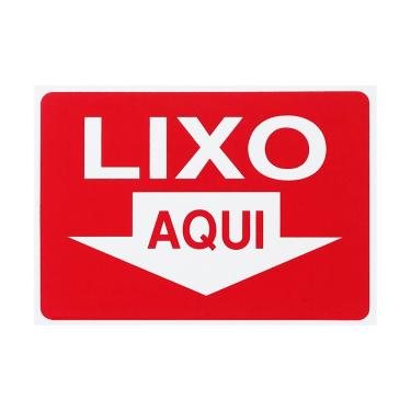 Imagem de Placa De Sinalização Lixo Aqui 30x20 Acesso - P-9 F9e