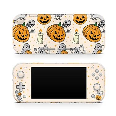 Imagem de TACKY DESIGN Película de Halloween compatível com Nintendo Switch Lite, adesivos Pumpkin Switch Lite, decalque de vinil 3 m, capa completa
