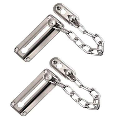 Imagem de Trava de corrente de porta XMHF de aço inoxidável para porta de fundição, protetor de corrente de segurança, trava de trava resistente para porta interna, pacote com 2