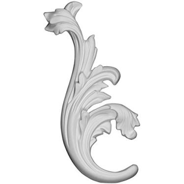 Imagem de Ekena Millwork ONL08X03X01DY-L 20,3 cm L x 8,8 cm A x 2,5 cm P Dylan Onlay, Esquerda, Primed de Fábrica Branco