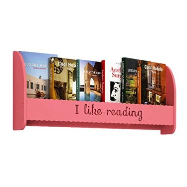 Imagem de KIZQYN Estante de livros montada na parede Prateleiras de parede multiuso para armazenamento de CD DVD de livro e estante de exibição (cor: cinza, tamanho: 80cm)