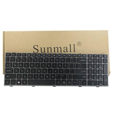 Imagem de Teclado para laptop com moldura para HP ProBook 4540s 4540 4545s Series Compatível com número de peça 702237-001 683491-001 701485-001 Moldura cinza EUA