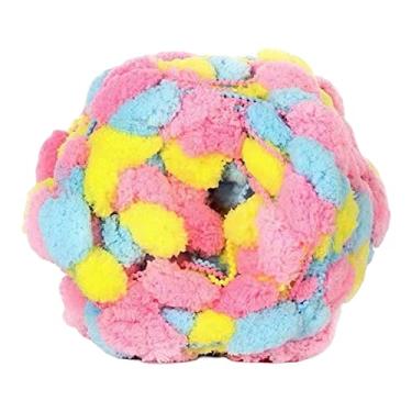 Imagem de Pom Pom Pom – Tapete de tricô com braço grosso para tecelagem confortável e crochê, fio gigante para cama de animais de estimação, guirlanda, cestas, almofada de crochê, rosa, azul, amarelo