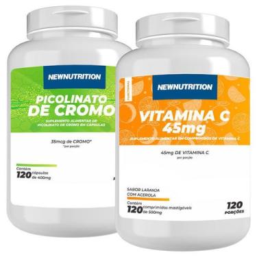Imagem de Combo Picolinato De Cromo 35Mcg + Vitamina C 45Mg Newnutrition