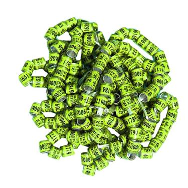 Imagem de Gazechimp 50 peças reutilizáveis 2023 anéis de perna de pombo, numerados 8 mm, faixas de pé de pássaro para papagaio, codorna, pintinhos, aves pequenas, canário, periquitos, patos, amarelos