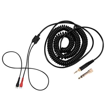 Imagem de Cabo de mola de substituição para fones de ouvido Sennheiser HD25 / 560/540 / 480/430 etc. Plugues banhados a cobre puro de 3,5 mm e 6,5 mm