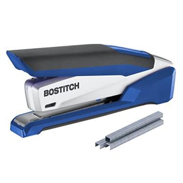 Imagem de Grampeador de mesa premium Bosthree_browse-bin) Office InPower com mola - um dedo, sem esforço, azul/prata (1118)