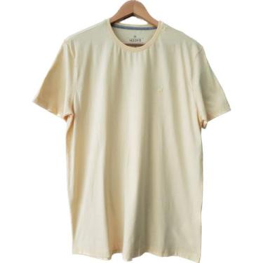 Imagem de Camiseta Masculina Básica Regular Fit Amarelo Claro - Seeder
