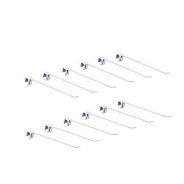 Imagem de KIT - 12 ganchos simples Branco - Sa Gondolas