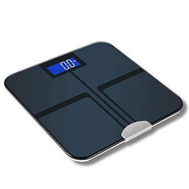 Imagem de balanças de banheiro digital, balança de pesagem, balança de lcd de vidro temperado, balança digital de peso máximo de 180 kg, preta