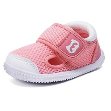 Imagem de BMCiTYBM Sapatos para bebês meninos e meninas antiderrapantes First Walkers 6 9 12 18 24 meses, 4 - Rosa, 12-18 meses