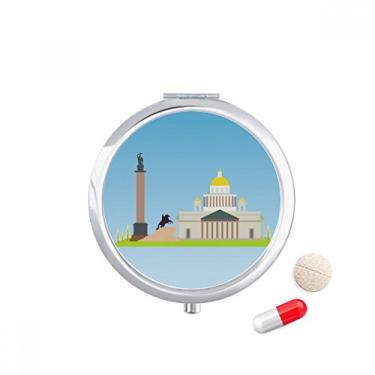 Imagem de Caixa de comprimidos com símbolo nacional da Rússia de São Petersburgo, caixa de armazenamento de medicamentos