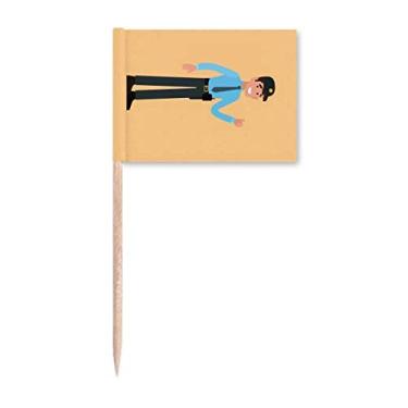 Imagem de Bandeira de palito de dente Logística Profissional Community Security Topper Decoração de festa