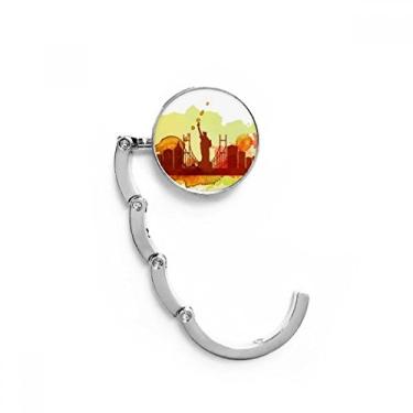 Imagem de Gancho de mesa em aquarela com fecho decorativo USA America New York City Liberty