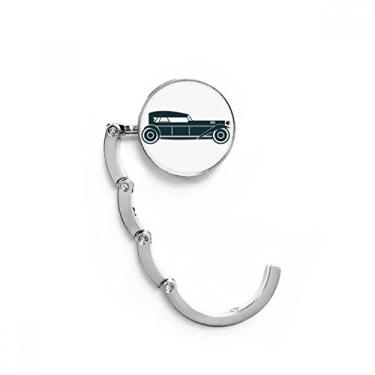 Imagem de Gancho de mesa geométrico verde clássico com contorno de carros, gancho dobrável decorativo
