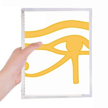 Imagem de Caderno com estampa de olhos do Egito Antigo Caderno de folhas soltas para diário recarregável