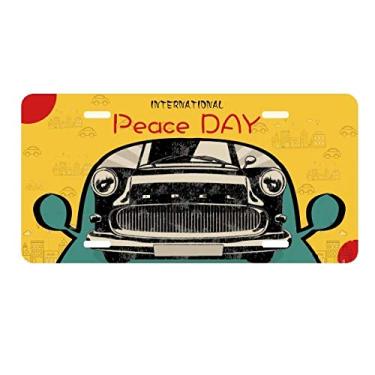 Imagem de DIYthinker Placa de carro clássica preta para reparo de carros, etiqueta para decoração de carro, dia da paz