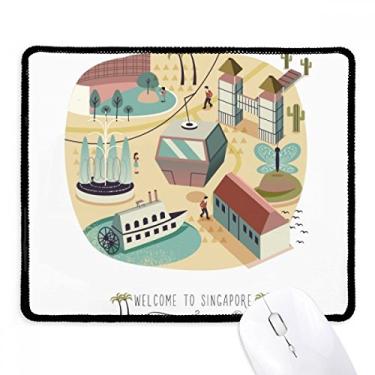 Imagem de Mousepad de carro com borda costurada para parque temático Singapura
