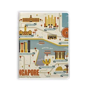 Imagem de Diário vintage de Singapura com capa macia para cadernos de goma