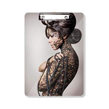 Imagem de Religion Nude Morunette Beauty Body Gal Prancheta Pasta de Escrita Placa de Apoio A4