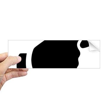 Imagem de DIYthinker Provoke Gesture Silhouette Pattern Retangular Bumper Adesivo Notebook Janela Decalque