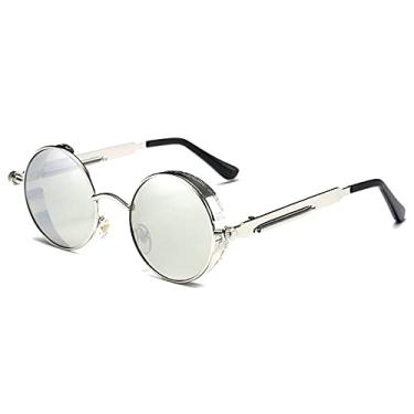 Imagem de Óculos de Sol Masculino EZREAL Retrô Steampunk Oculos de Sol Unissex com Proteção Uv400 Polarizados (C2)