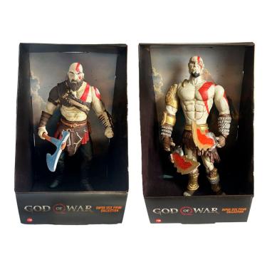 Imagem de Kit 2 Bonecos Kratos God of War 3 e Ragnarok Action Figure