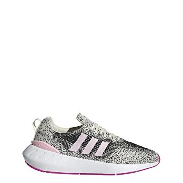 Imagem de adidas Originals Tênis feminino Swift Run 22, Branco creme/rosa claro/rosa vívido, 7
