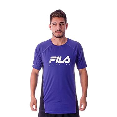 Imagem de Camiseta Light Reflect, FILA, Masculino, Azul Nautico/Preto, P