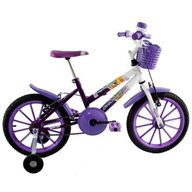 Imagem de Bicicleta Infantil Aro 16 Milla Com Cestinha Cor Violeta - Dalannio Bi
