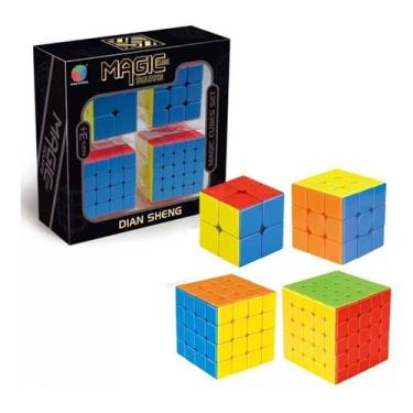 Kit Cubo Mágico Qiyi 2x2 + 3x3 + 4x4 + 5x5 Stickerless com o Melhor Preço é  no Zoom