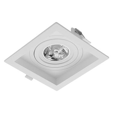 Imagem de SPOT EMBUTIR AR70 QUADRADO TERMOPLASTICO BRANCO FACE RECUADA SAVE ENERGY