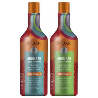 Imagem de Kit Bombar Inoar Shampoo E Condicionador Vitamina C 1Lt
