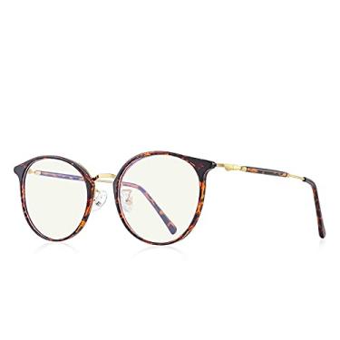 Imagem de Óculos de bloqueio de luz azul Cat Eye para mulheres Óculos de computador anti-blue ray para jogos leopardo