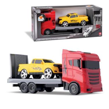 Imagem de Caminhão Reboque Truck Articulado Com Carrinho - Orange Toys